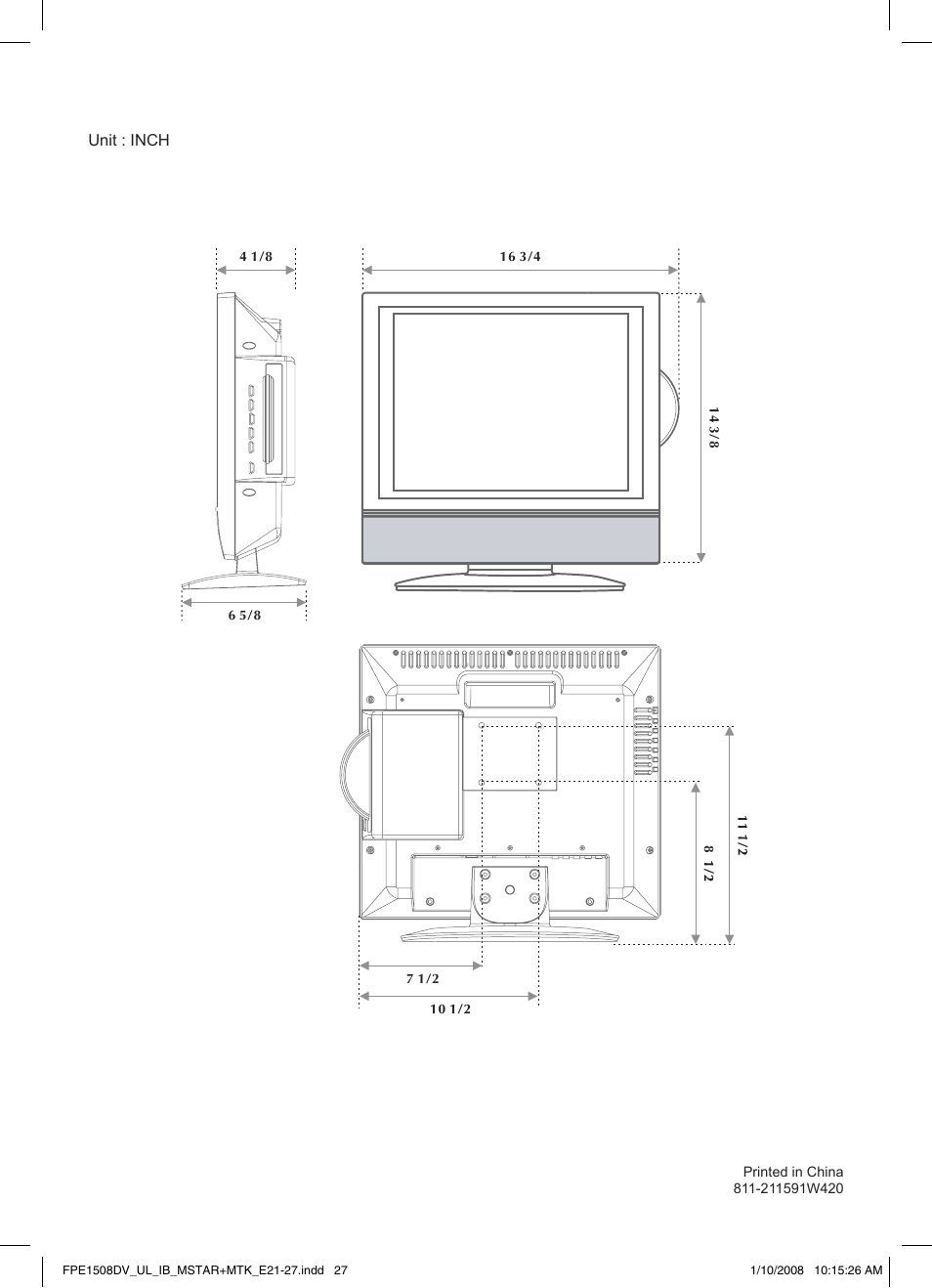 Audiovox FPE1508DV User Manual | Page 28 / 28