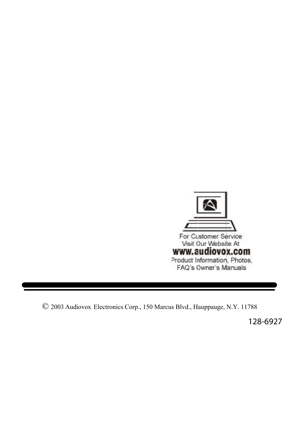 Audiovox 128-6927 User Manual | Page 12 / 12