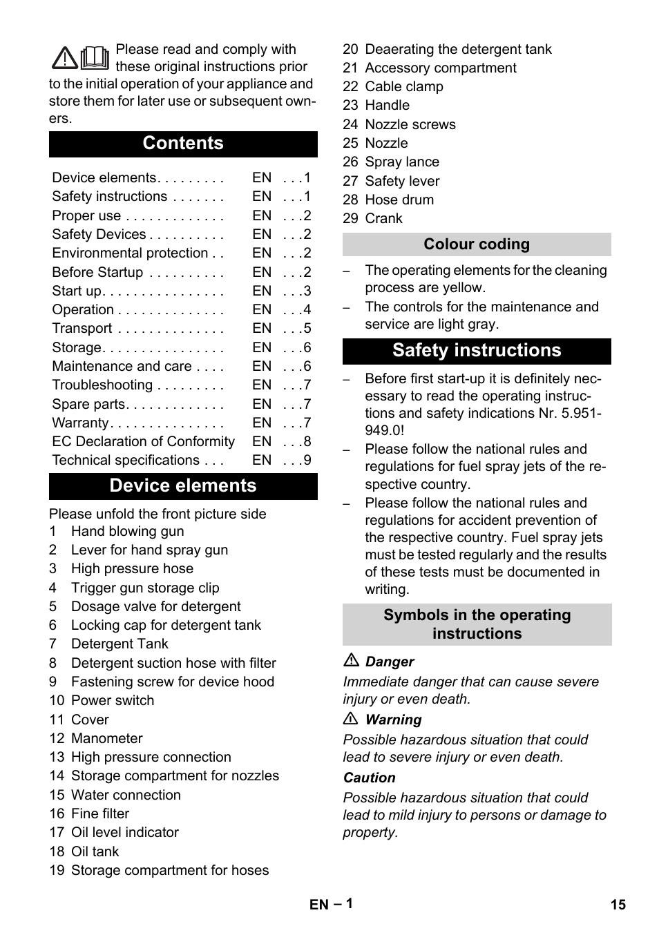 Karcher HD 10-21 4 SX Plus User Manual | Page 15 / 260