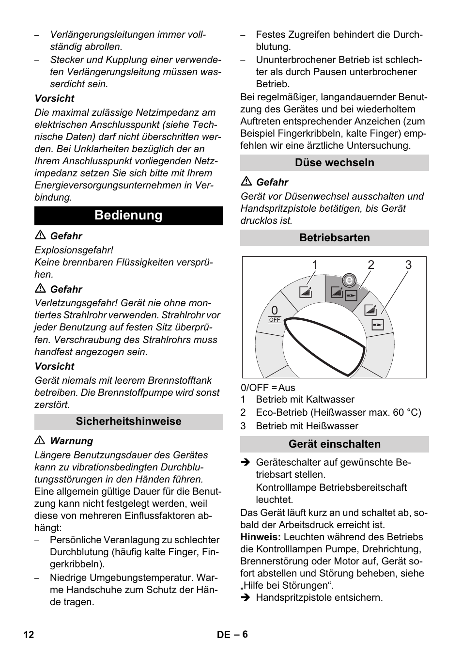 Bedienung | Karcher HDS 11-18 4 S Basic User Manual | Page 12 / 376