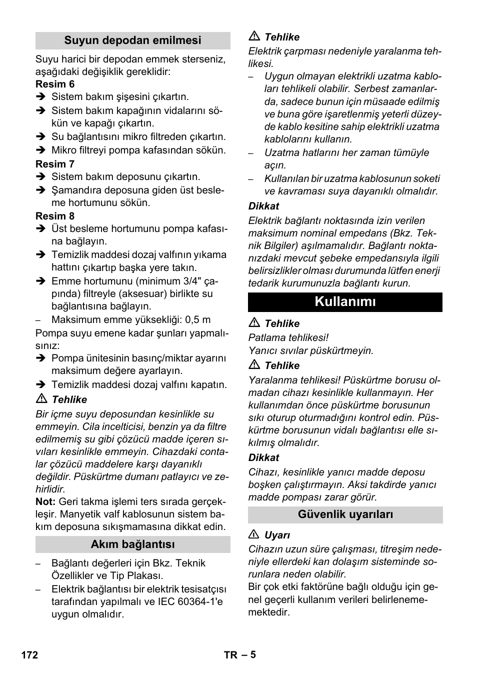 Kullanımı | Karcher HDS 11-18 4 S Basic User Manual | Page 172 / 376