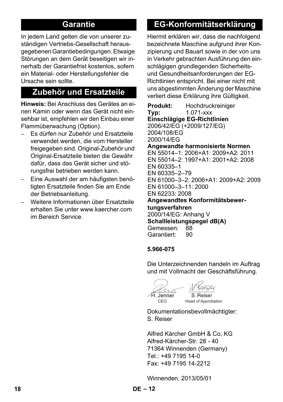 Karcher HDS 11-18 4 S Basic User Manual | Page 18 / 376