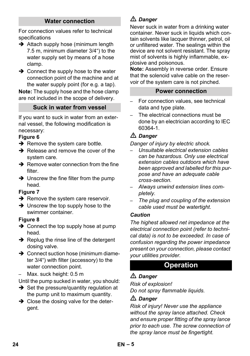 Operation | Karcher HDS 11-18 4 S Basic User Manual | Page 24 / 376