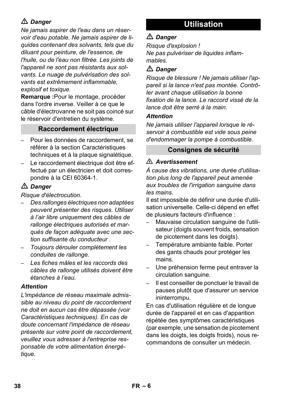 Utilisation | Karcher HDS 11-18 4 S Basic User Manual | Page 38 / 376