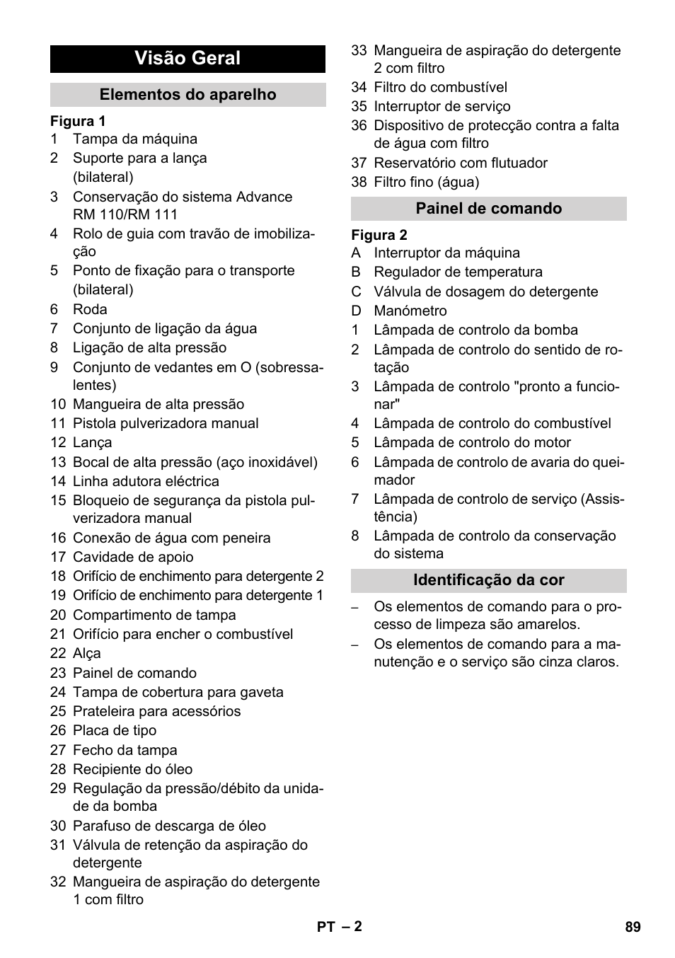 Visão geral | Karcher HDS 11-18 4 S Basic User Manual | Page 89 / 376