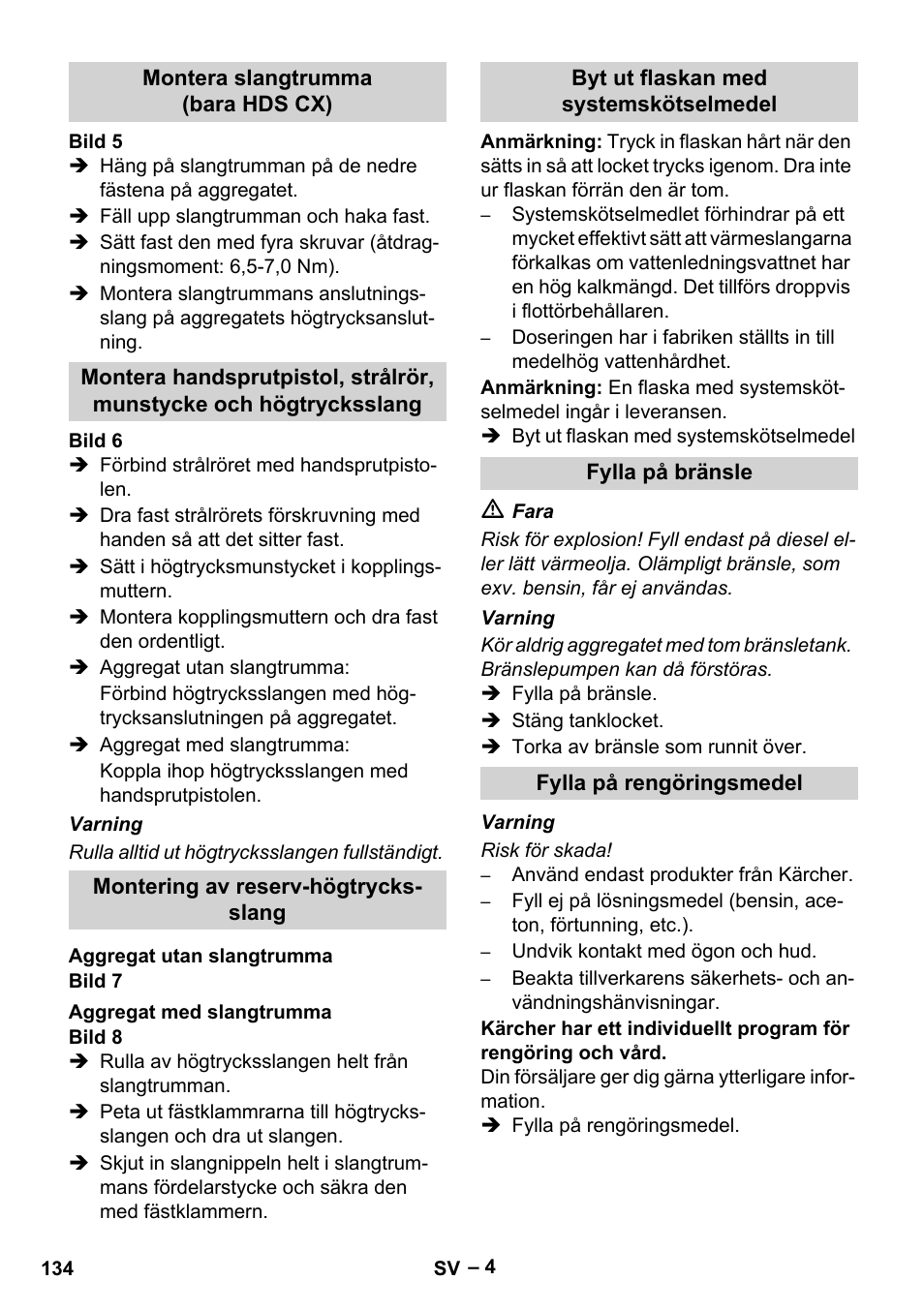 Karcher HDS 7-16 4C Basic User Manual | Page 134 / 376