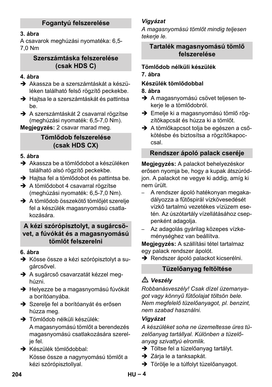 Karcher HDS 7-16 4C Basic User Manual | Page 204 / 376