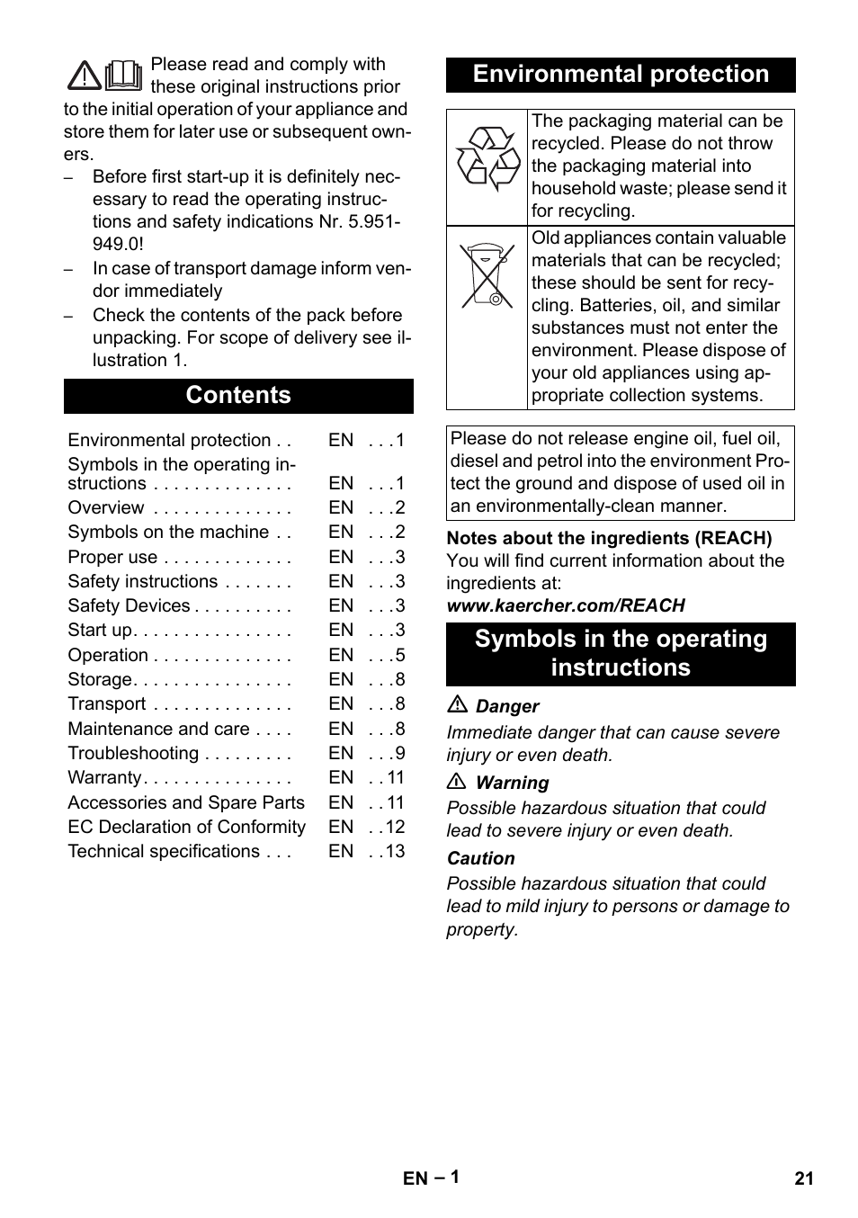 Karcher HDS 7-16 4C Basic User Manual | Page 21 / 376