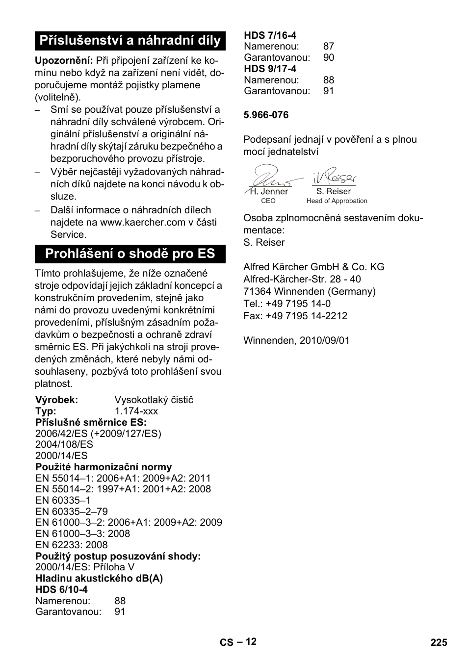 Karcher HDS 7-16 4C Basic User Manual | Page 225 / 376