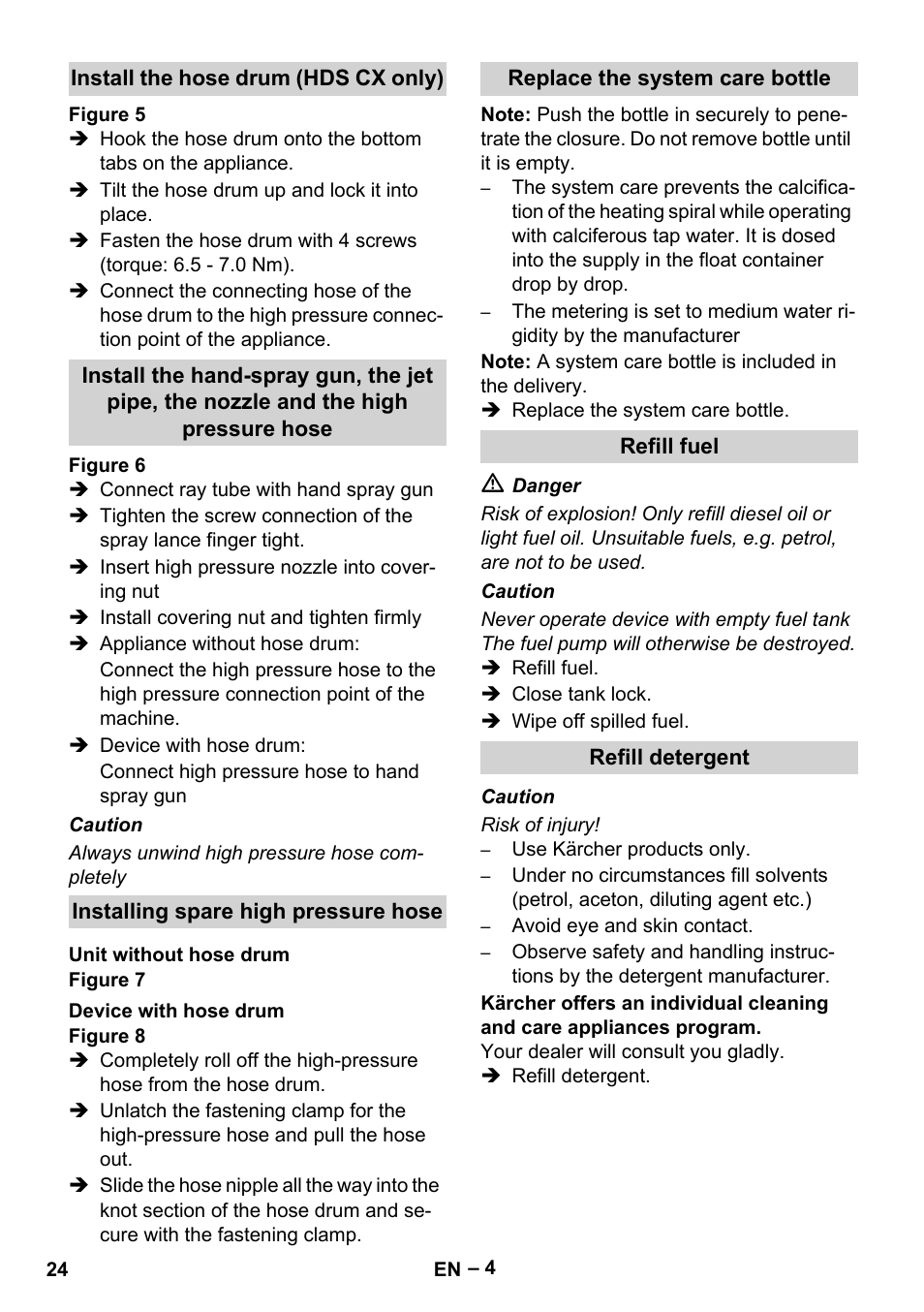 Karcher HDS 7-16 4C Basic User Manual | Page 24 / 376