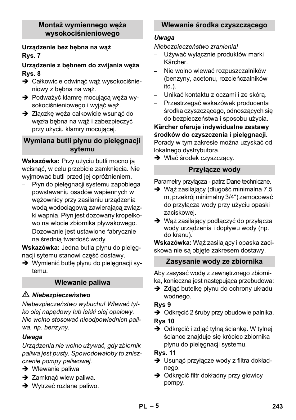 Karcher HDS 7-16 4C Basic User Manual | Page 243 / 376