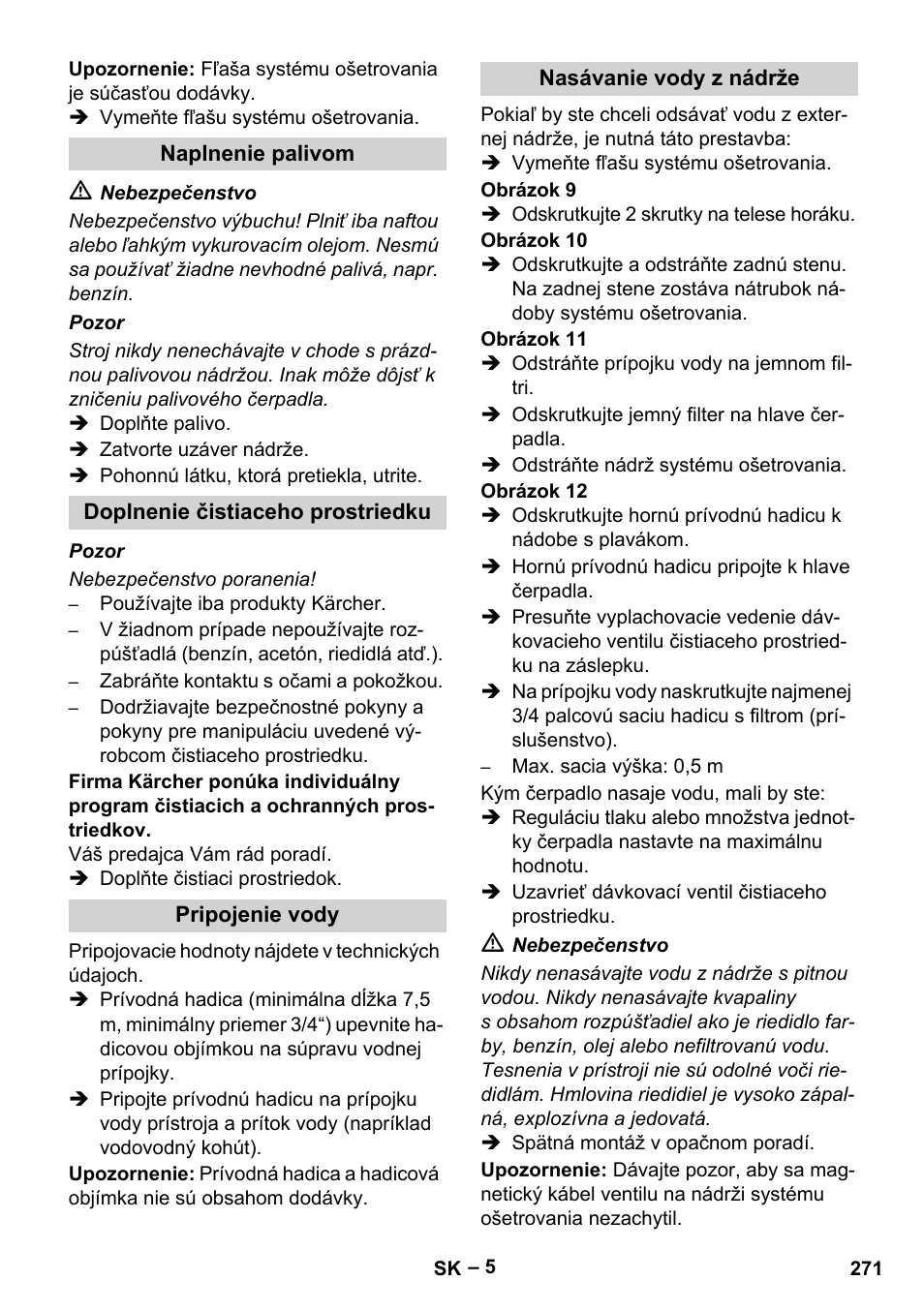 Karcher HDS 7-16 4C Basic User Manual | Page 271 / 376