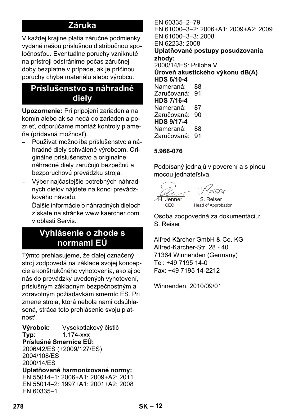 Karcher HDS 7-16 4C Basic User Manual | Page 278 / 376