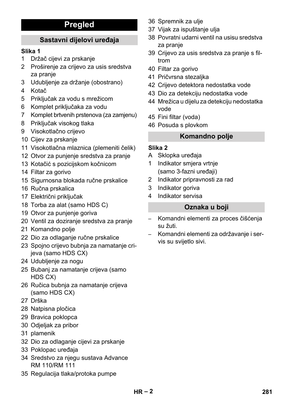 Pregled | Karcher HDS 7-16 4C Basic User Manual | Page 281 / 376