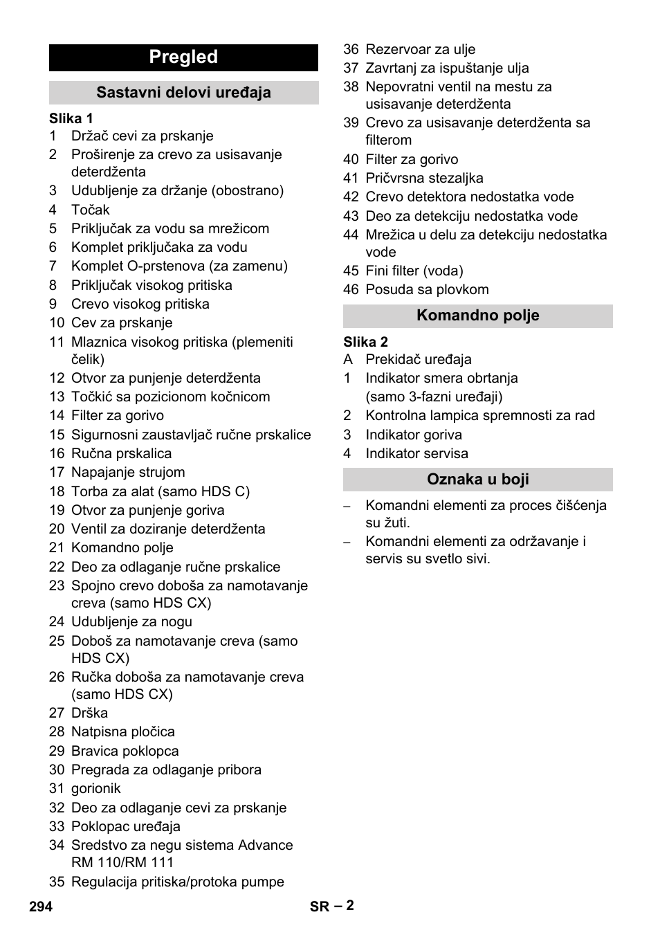 Pregled | Karcher HDS 7-16 4C Basic User Manual | Page 294 / 376