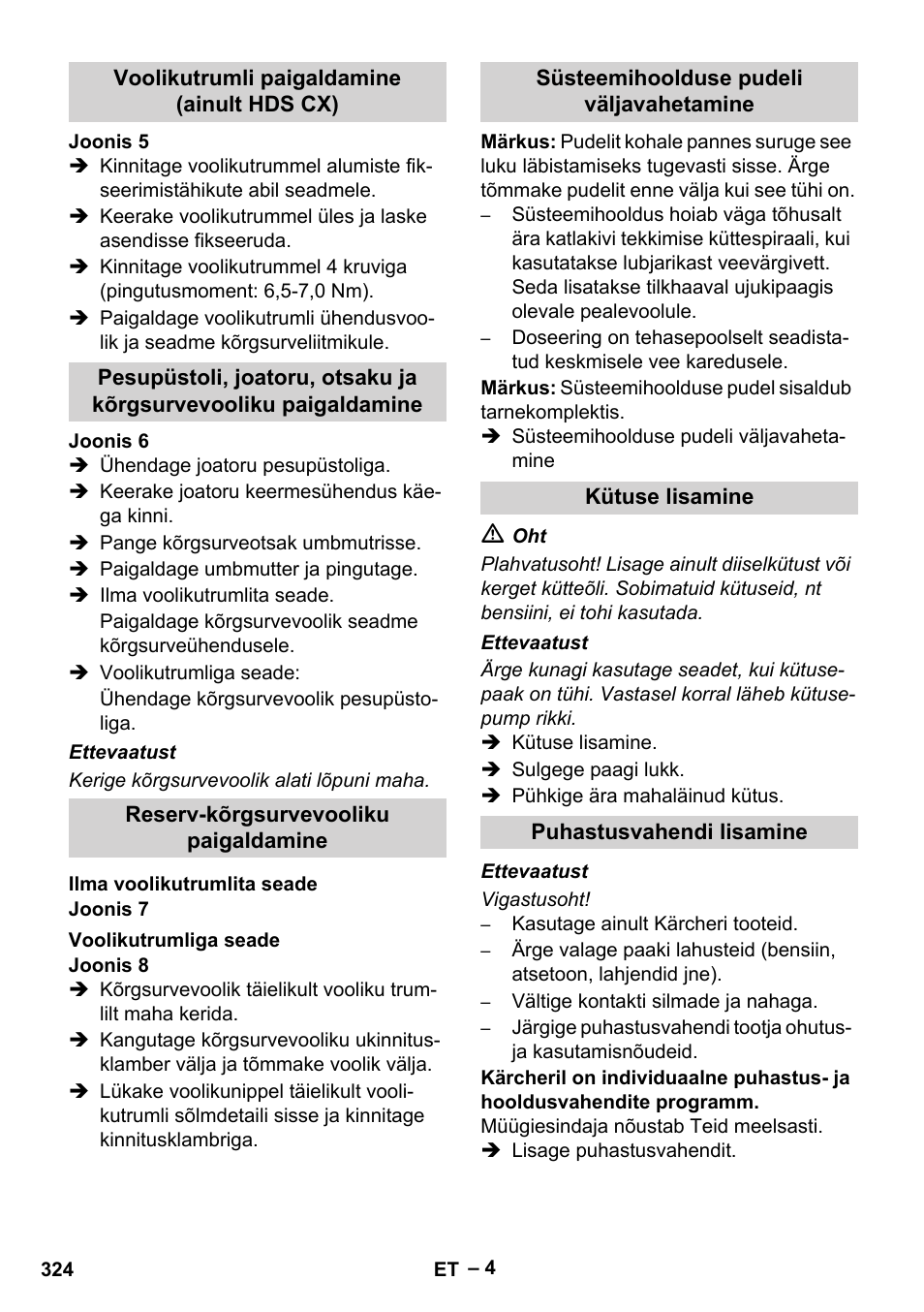 Karcher HDS 7-16 4C Basic User Manual | Page 324 / 376