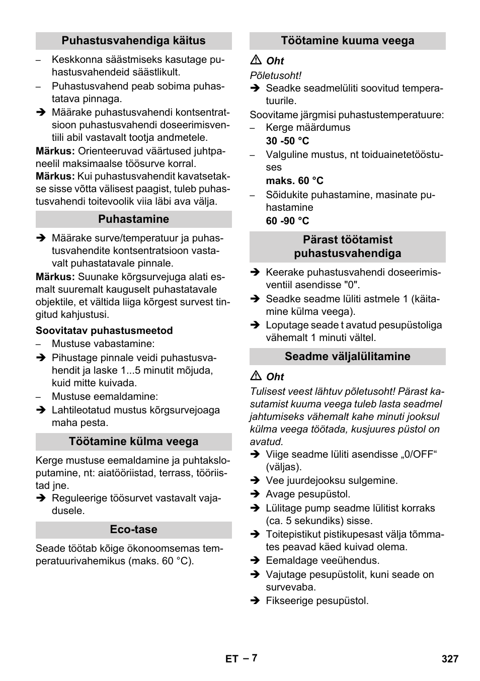 Karcher HDS 7-16 4C Basic User Manual | Page 327 / 376