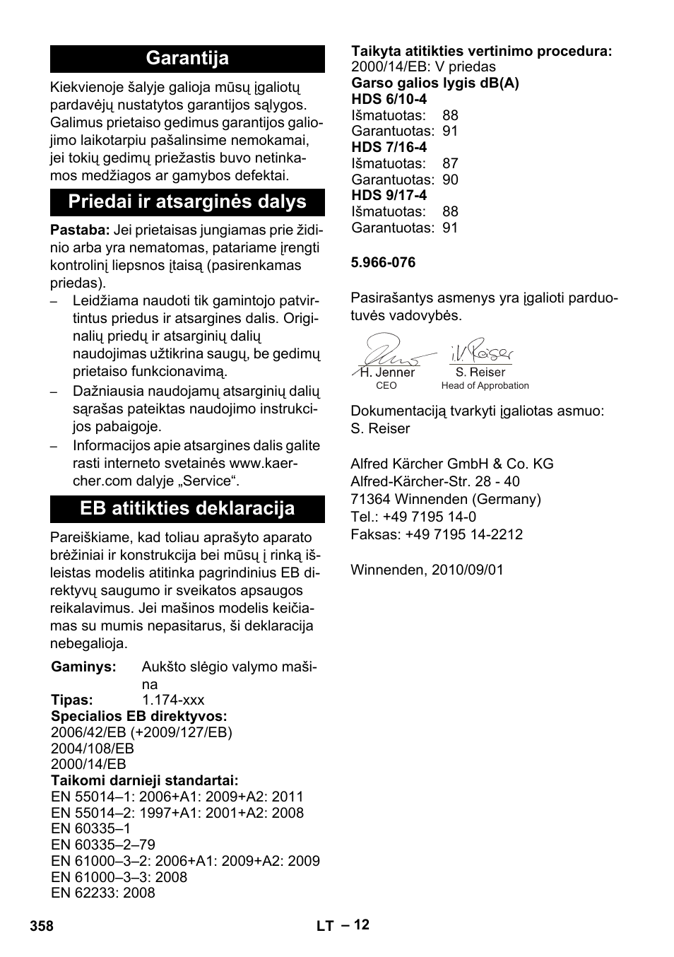 Karcher HDS 7-16 4C Basic User Manual | Page 358 / 376