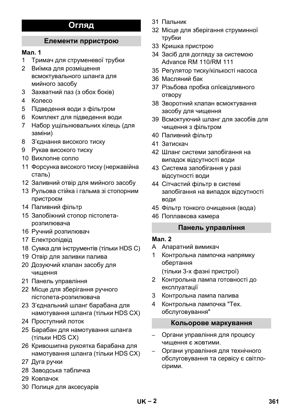 Огляд | Karcher HDS 7-16 4C Basic User Manual | Page 361 / 376