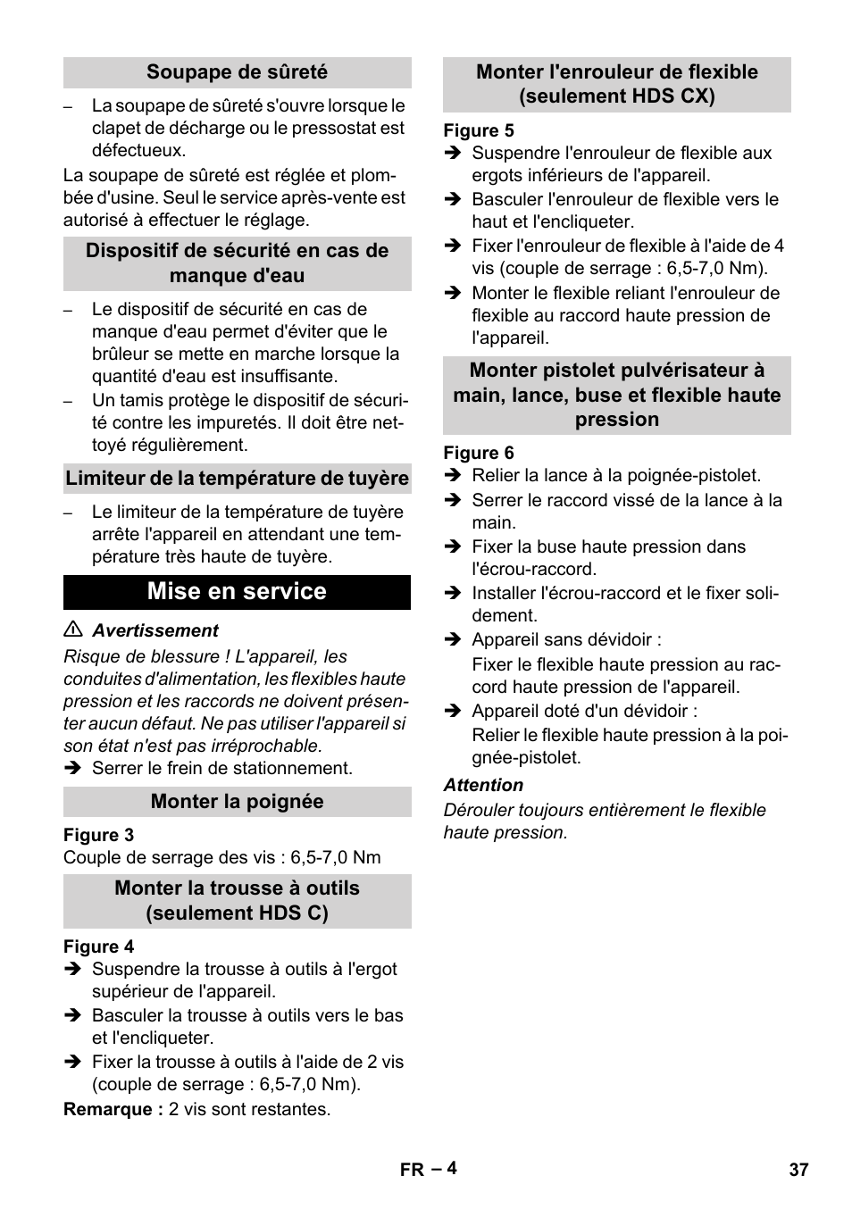 Mise en service | Karcher HDS 7-16 4C Basic User Manual | Page 37 / 376