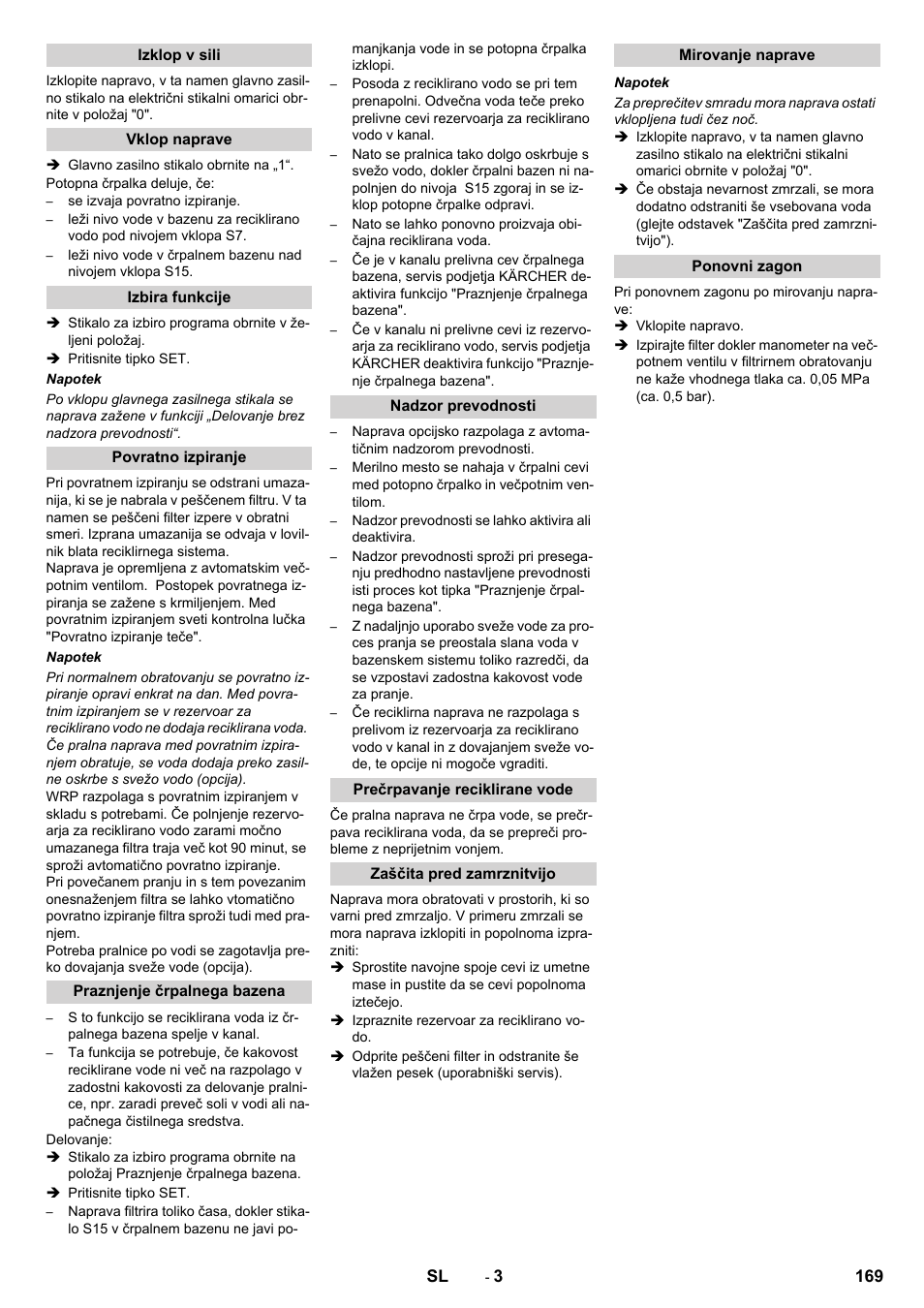 Karcher Système de recyclage des eaux usées WRP 16000 User Manual | Page 169 / 280