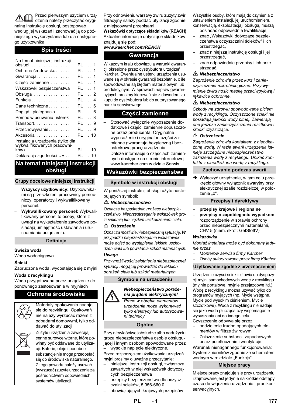 Karcher Système de recyclage des eaux usées WRP 16000 User Manual | Page 177 / 280