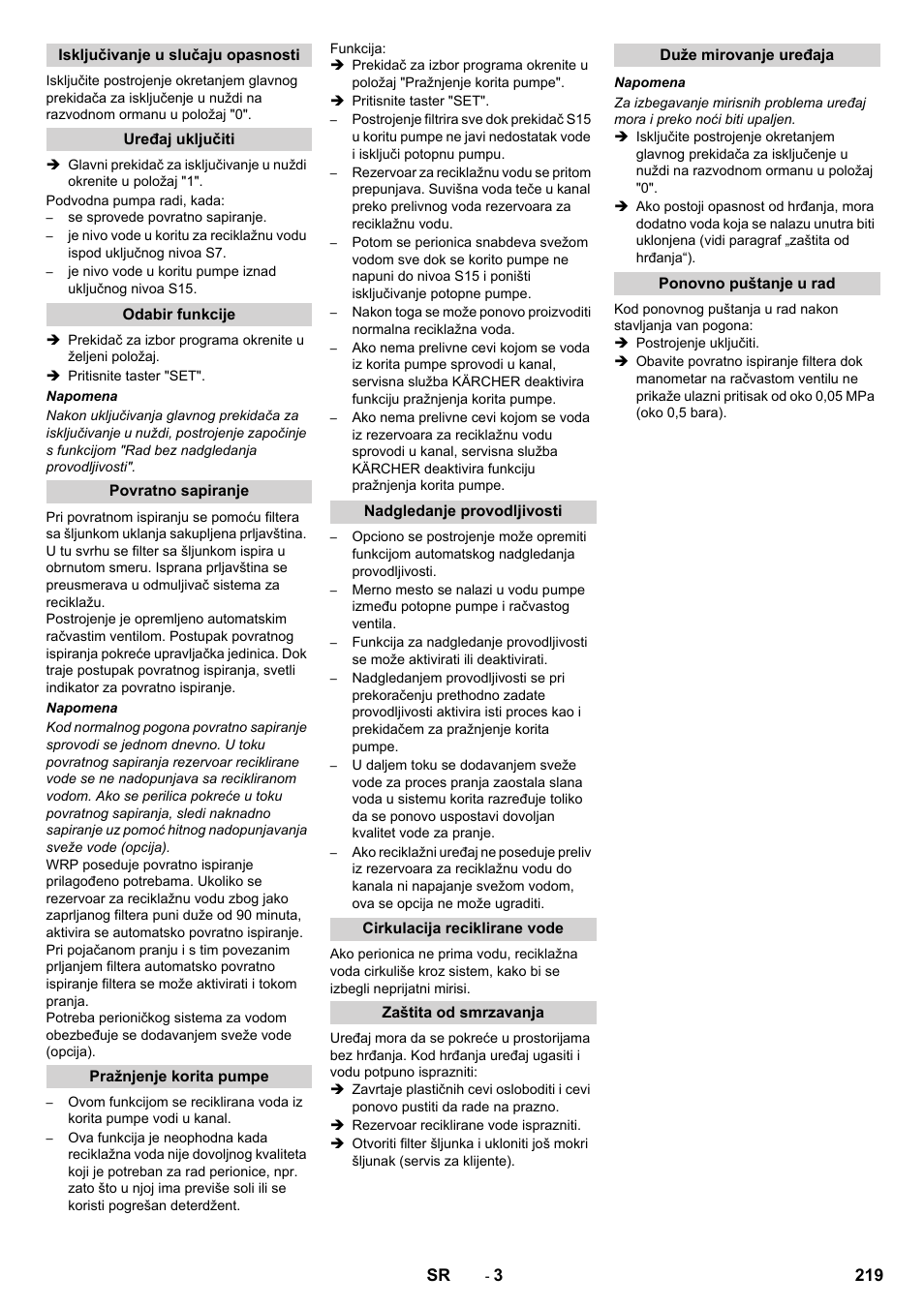 Karcher Système de recyclage des eaux usées WRP 16000 User Manual | Page 219 / 280
