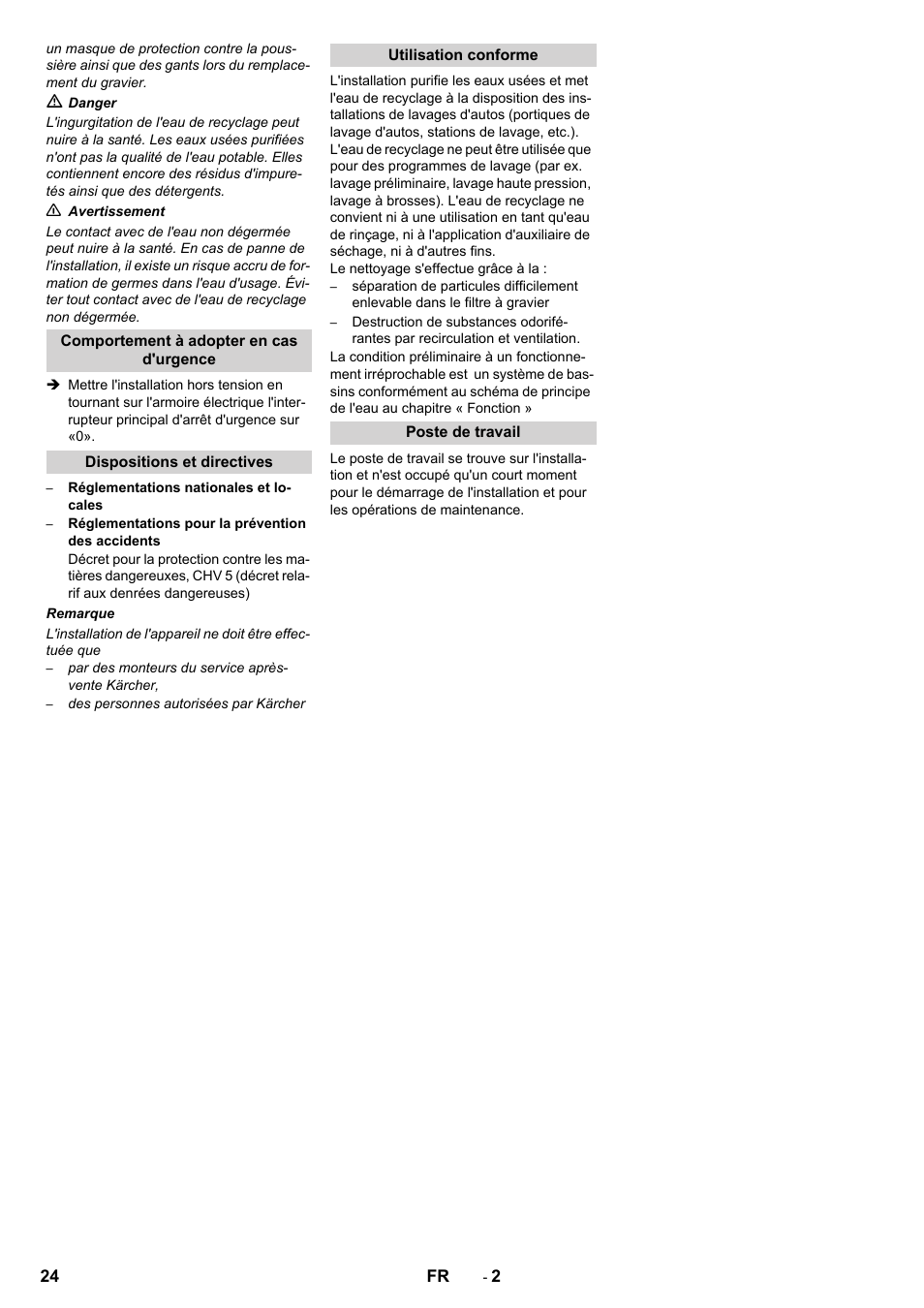 Karcher Système de recyclage des eaux usées WRP 16000 User Manual | Page 24 / 280