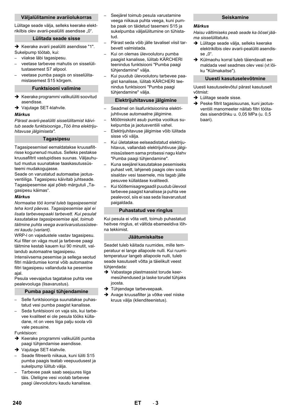 Karcher Système de recyclage des eaux usées WRP 16000 User Manual | Page 240 / 280