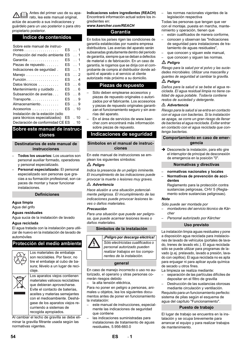 Karcher Système de recyclage des eaux usées WRP 16000 User Manual | Page 54 / 280