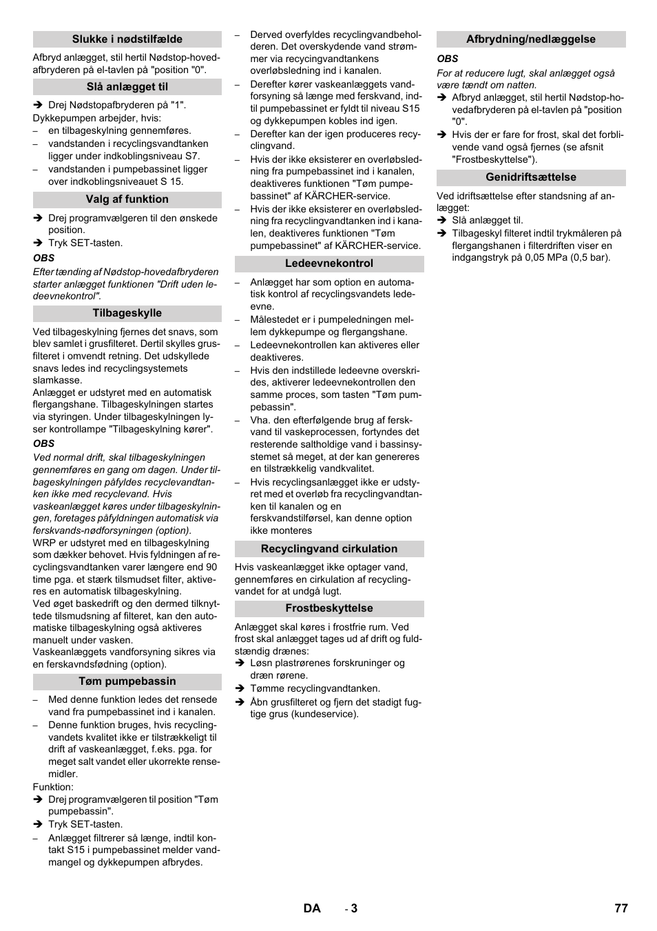 Karcher Système de recyclage des eaux usées WRP 16000 User Manual | Page 77 / 280