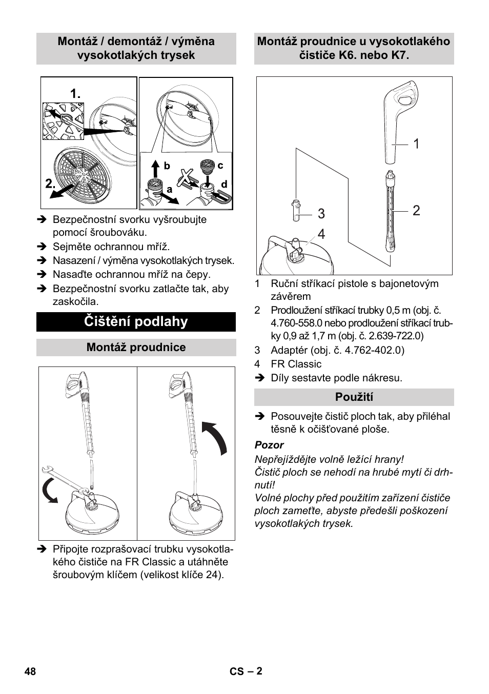 Čištění podlahy | Karcher Nettoyeur haute pression HD 5-15 C+ avec FR Classic User Manual | Page 48 / 84