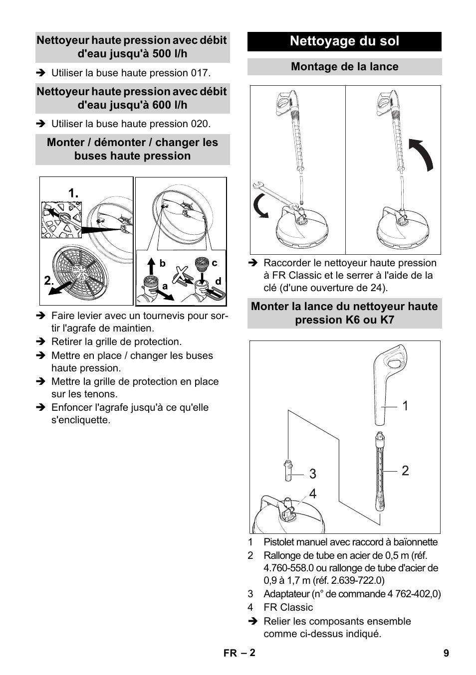 Nettoyage du sol | Karcher Nettoyeur haute pression HD 5-15 C+ avec FR Classic User Manual | Page 9 / 84