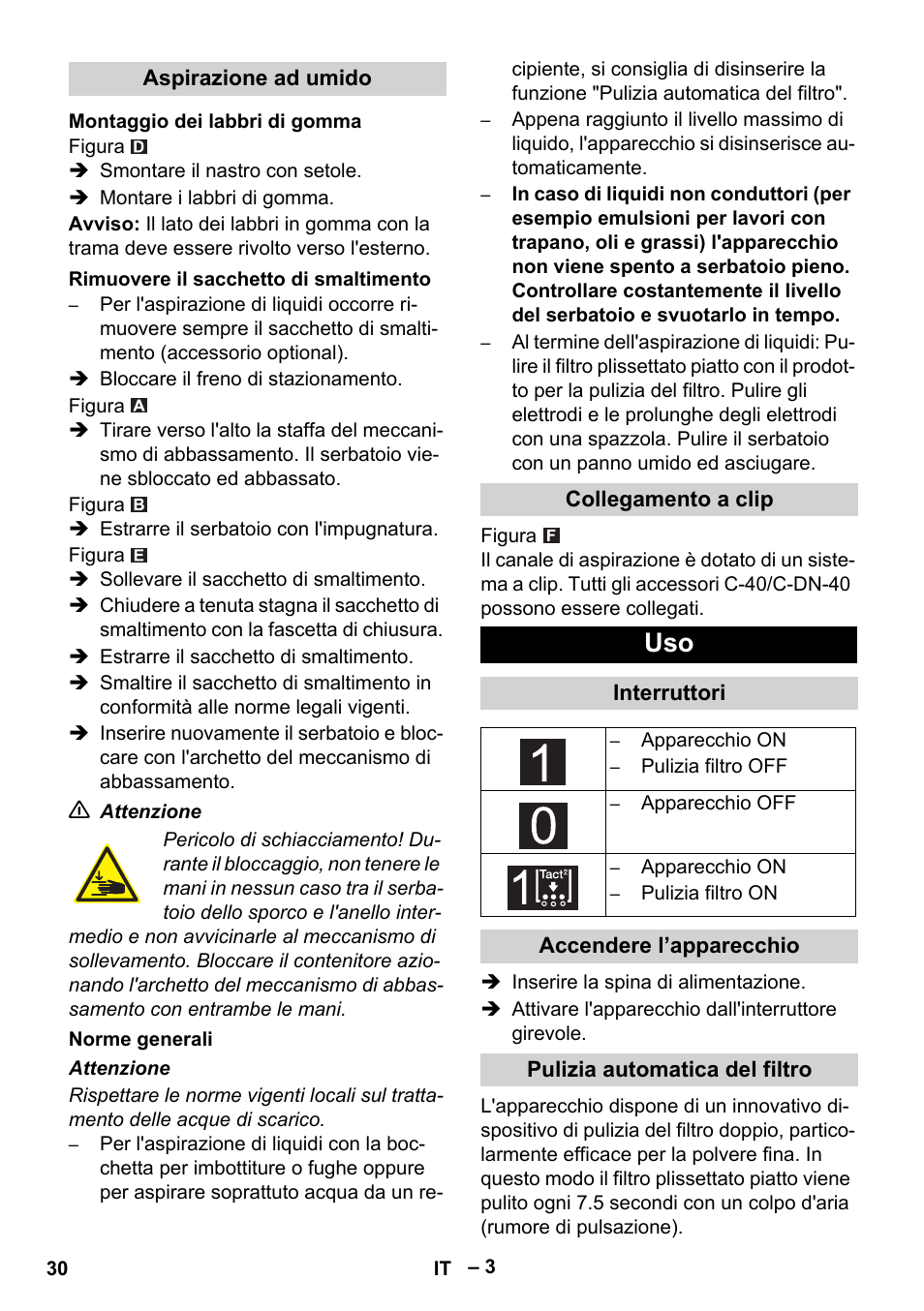 Karcher Aspirateur eau et poussières NT 55-2 Tact Me I User Manual | Page 30 / 204