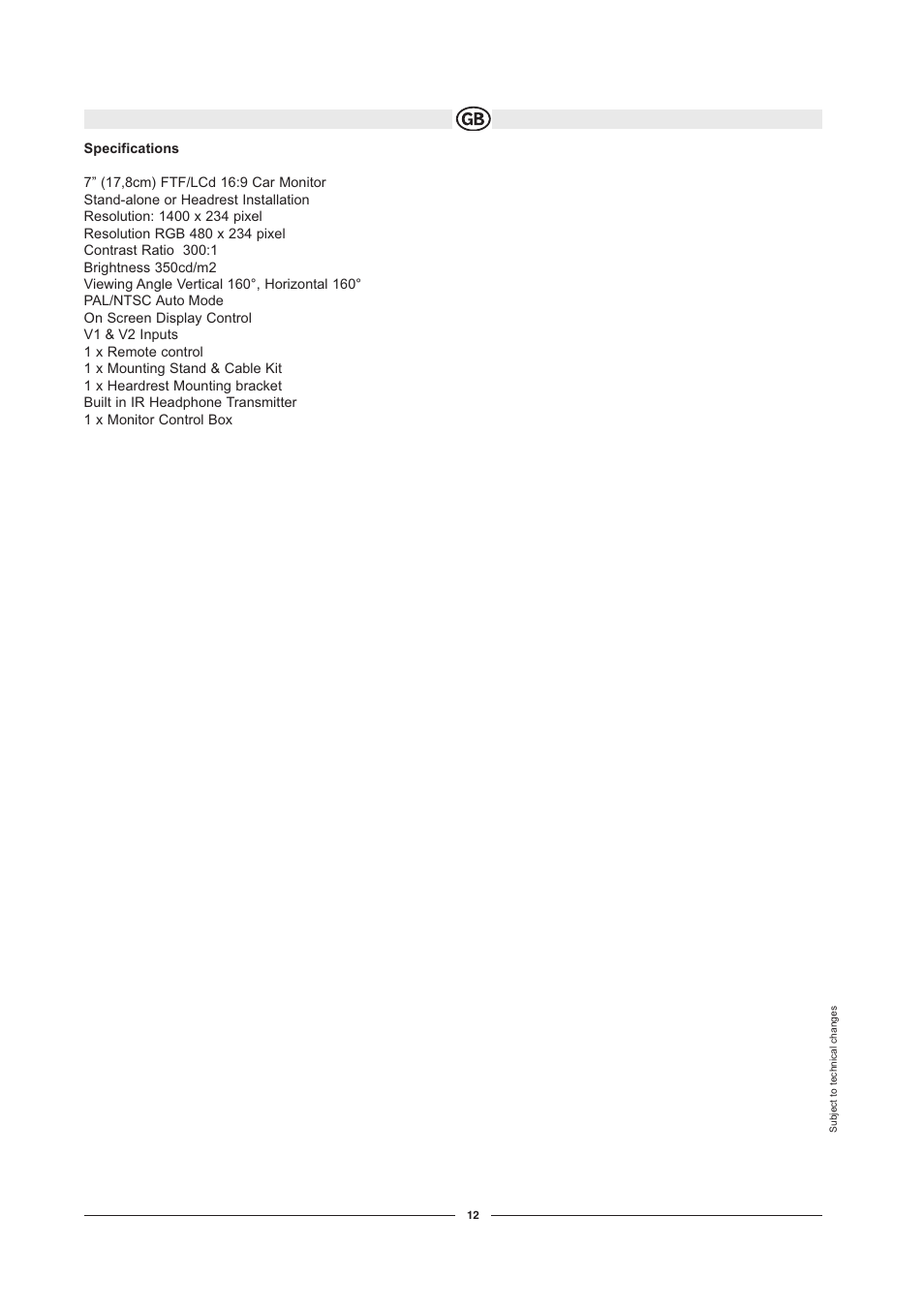 Audiovox LCM7070 User Manual | Page 3 / 9