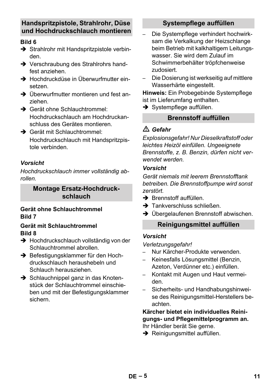 Karcher Nettoyeur haute pression HDS 8-18-4 C Classic User Manual | Page 11 / 460