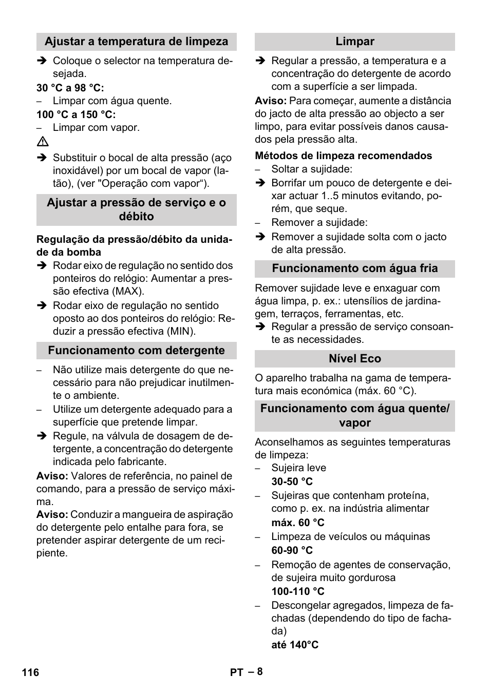 Karcher Nettoyeur haute pression HDS 8-18-4 C Classic User Manual | Page 116 / 460