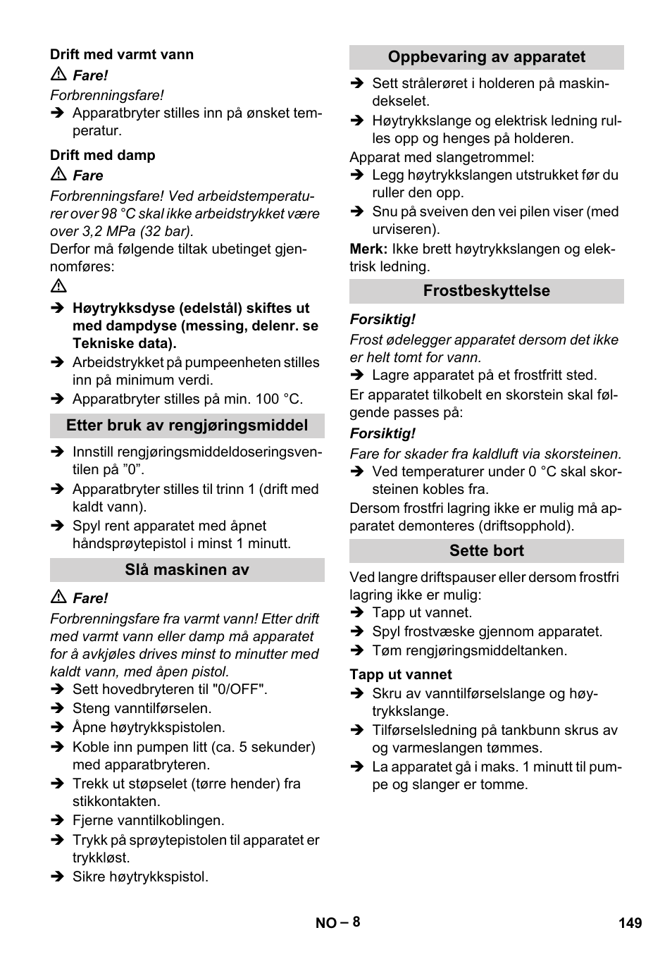 Karcher Nettoyeur haute pression HDS 8-18-4 C Classic User Manual | Page 149 / 460