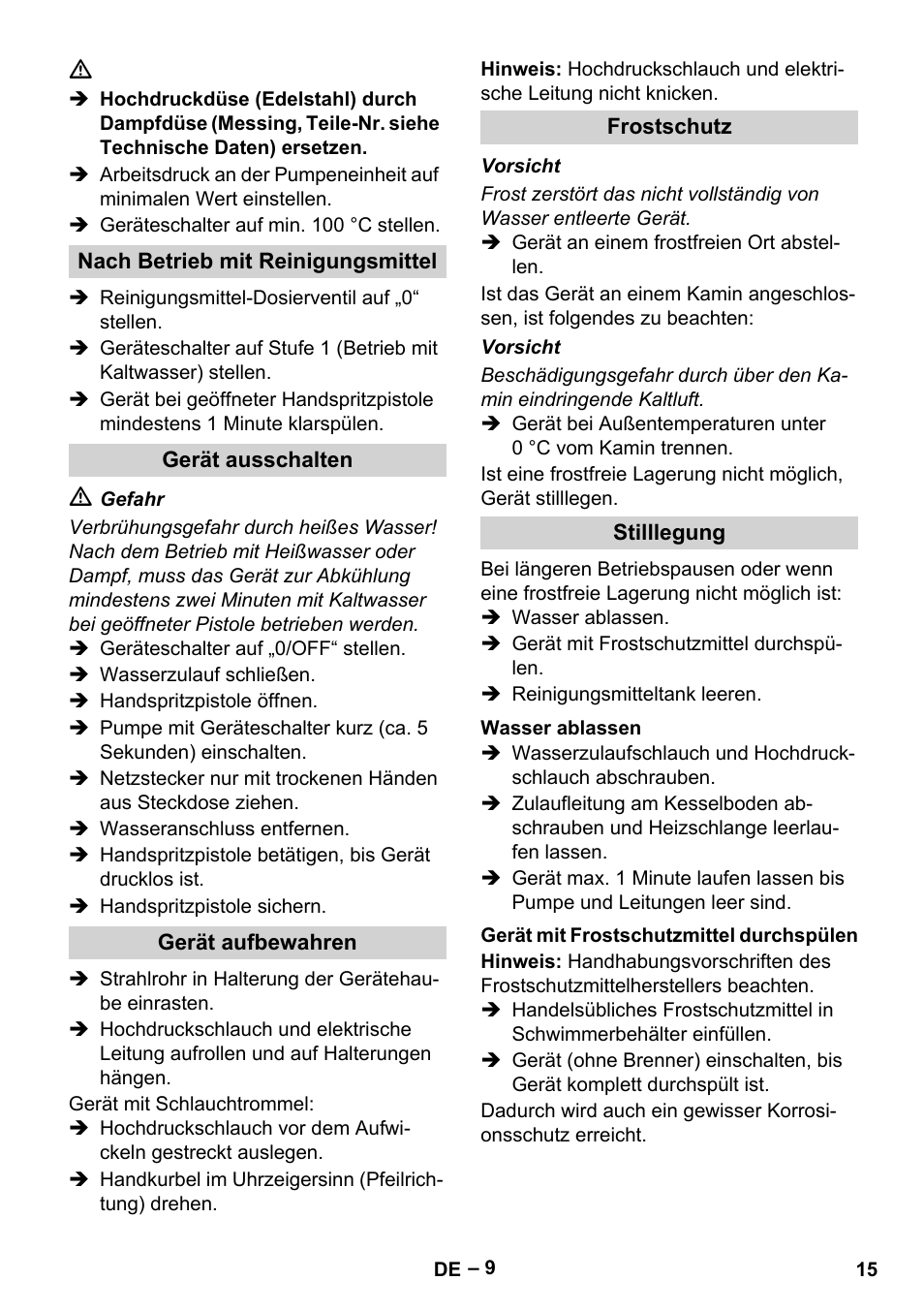 Karcher Nettoyeur haute pression HDS 8-18-4 C Classic User Manual | Page 15 / 460