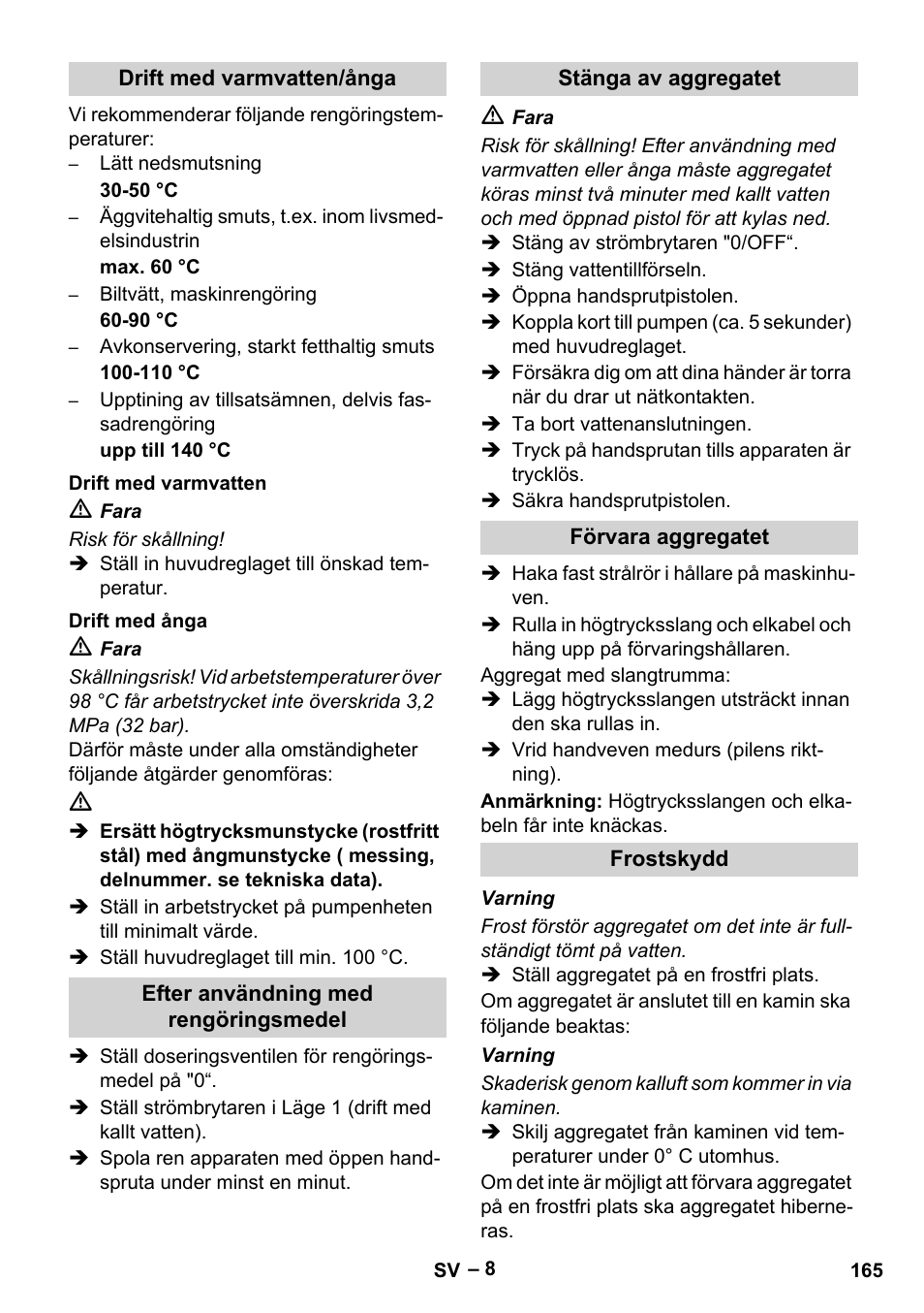 Karcher Nettoyeur haute pression HDS 8-18-4 C Classic User Manual | Page 165 / 460