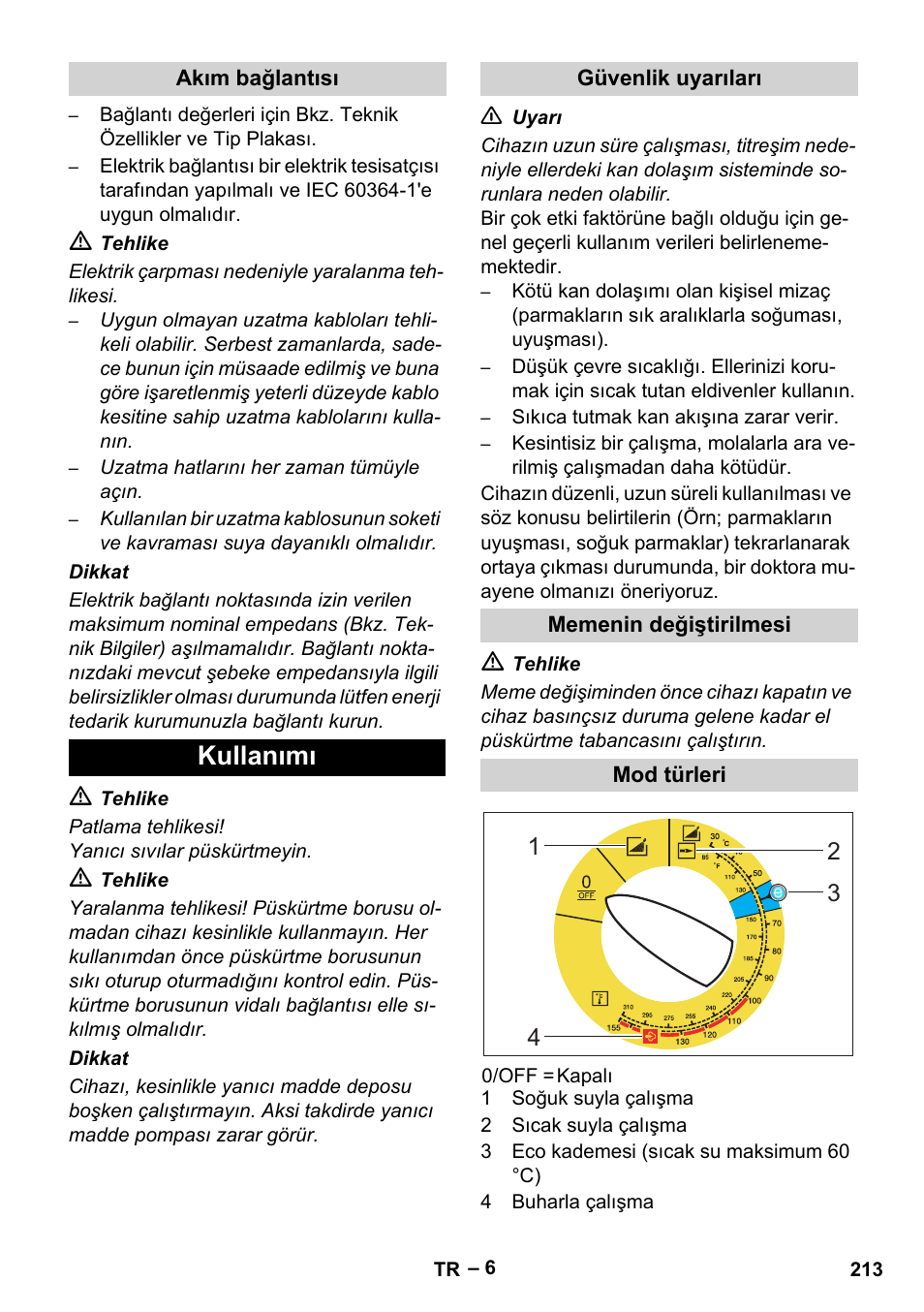 Kullanımı | Karcher Nettoyeur haute pression HDS 8-18-4 C Classic User Manual | Page 213 / 460