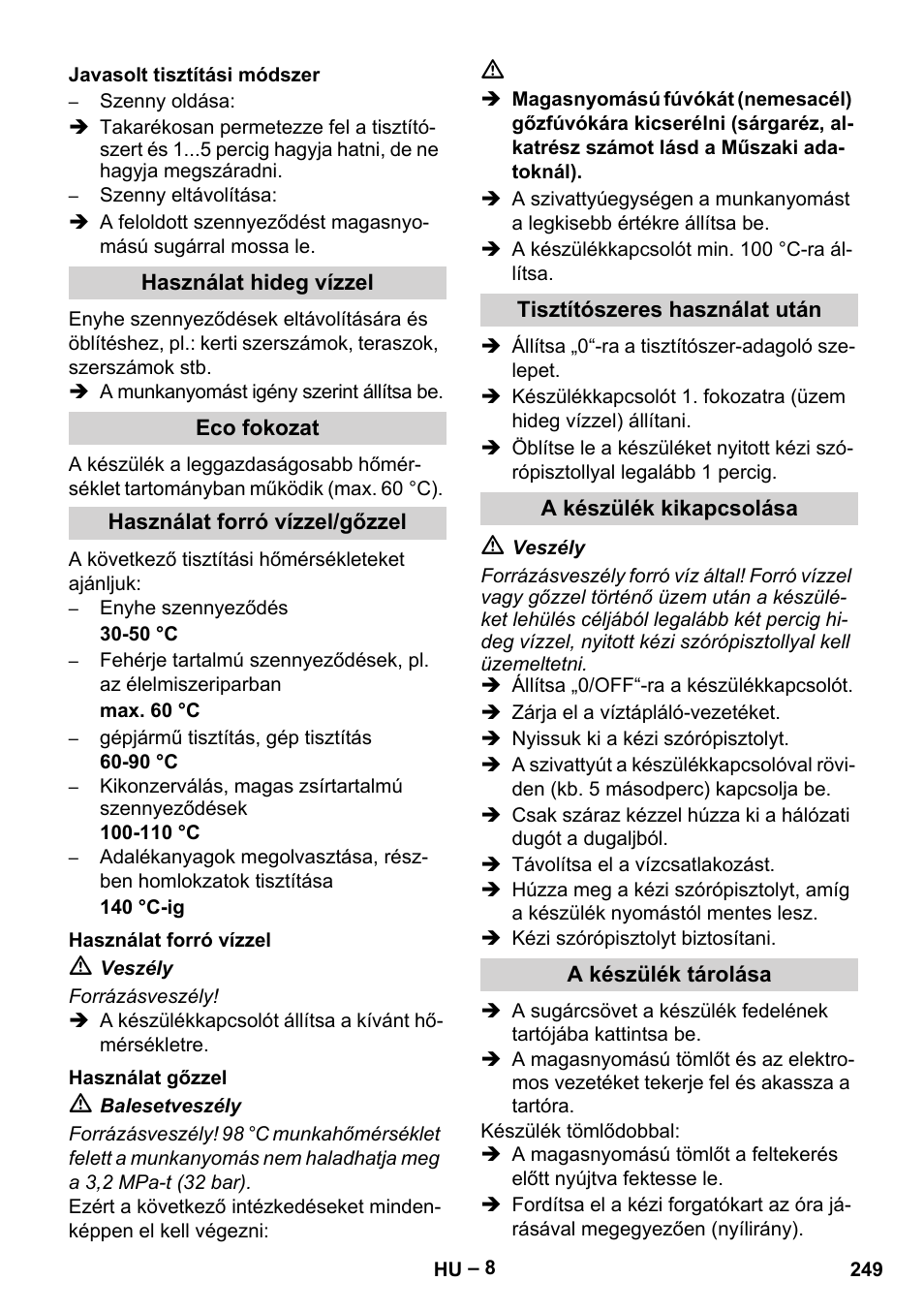 Karcher Nettoyeur haute pression HDS 8-18-4 C Classic User Manual | Page 249 / 460