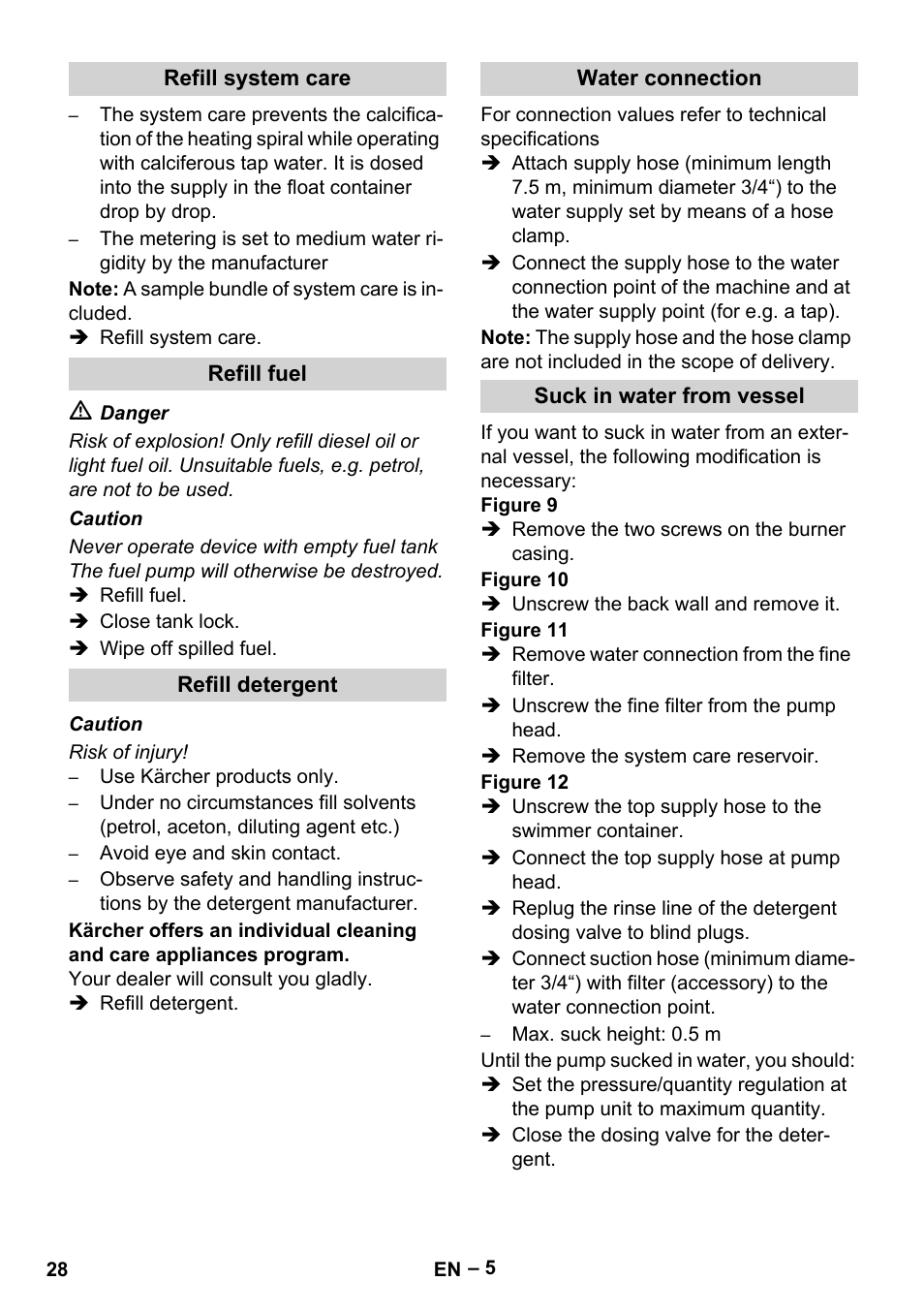 Karcher Nettoyeur haute pression HDS 8-18-4 C Classic User Manual | Page 28 / 460