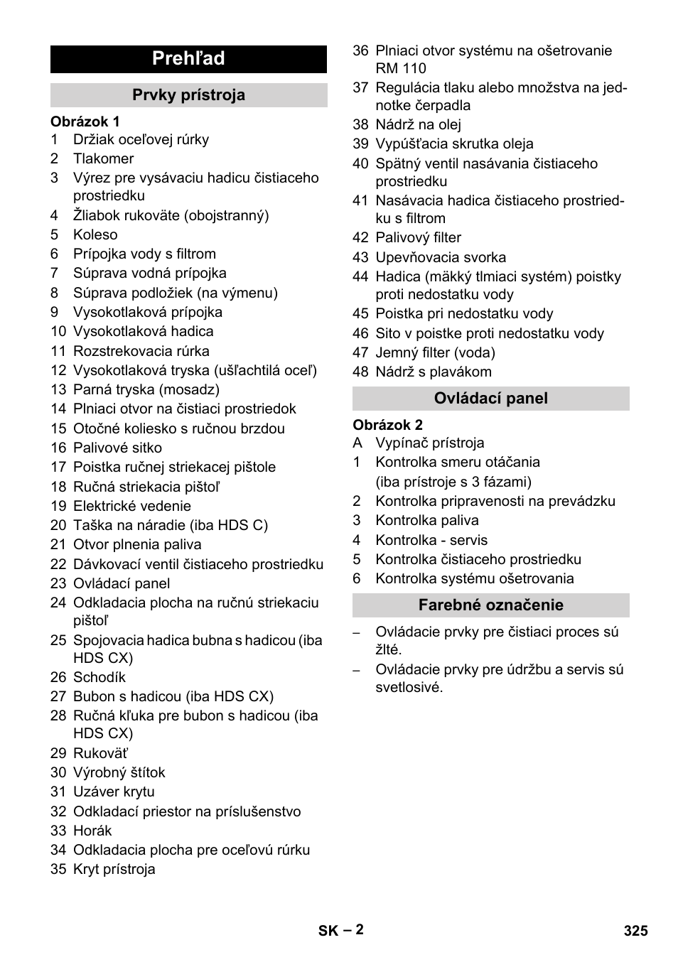 Prehľad | Karcher Nettoyeur haute pression HDS 8-18-4 C Classic User Manual | Page 325 / 460