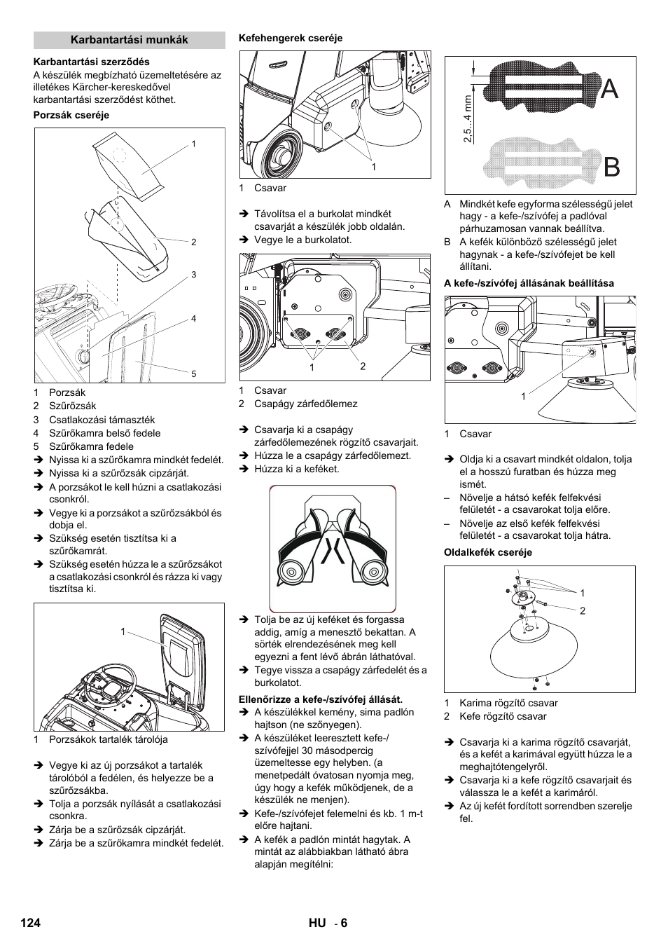 Karcher Aspiro-brosseur CV 85-2 RS User Manual | Page 124 / 228