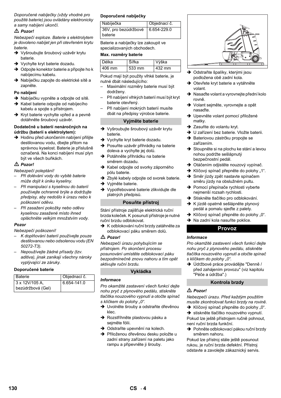 Provoz | Karcher Aspiro-brosseur CV 85-2 RS User Manual | Page 130 / 228