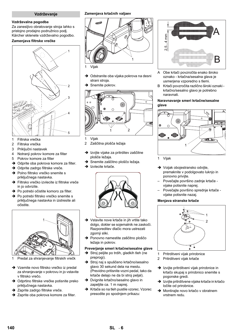 Karcher Aspiro-brosseur CV 85-2 RS User Manual | Page 140 / 228