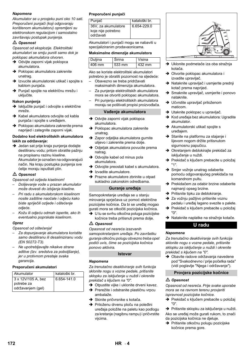 U radu | Karcher Aspiro-brosseur CV 85-2 RS User Manual | Page 172 / 228