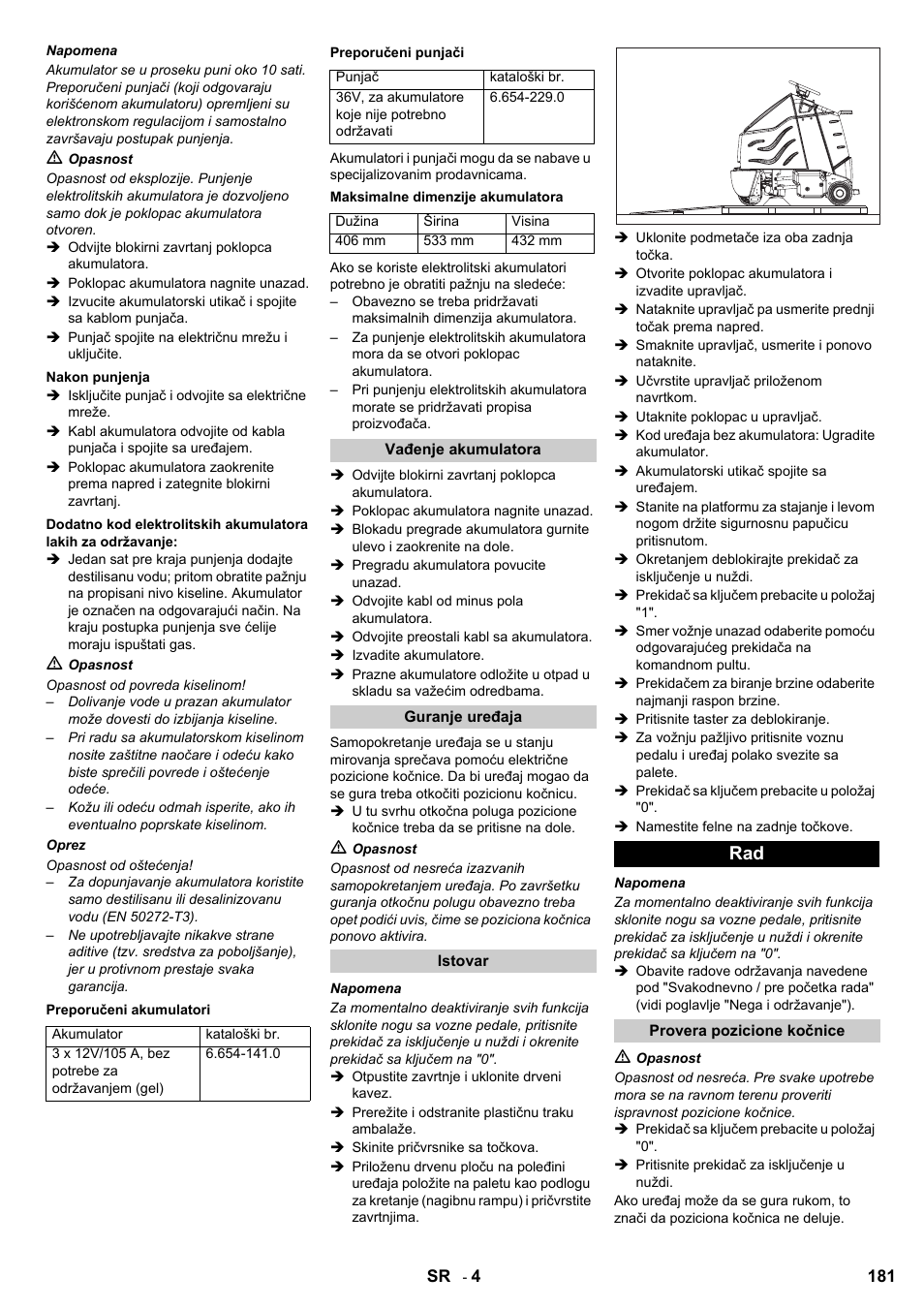 Karcher Aspiro-brosseur CV 85-2 RS User Manual | Page 181 / 228