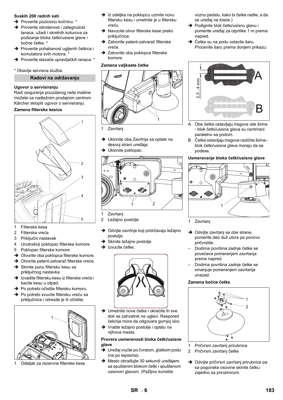 Karcher Aspiro-brosseur CV 85-2 RS User Manual | Page 183 / 228